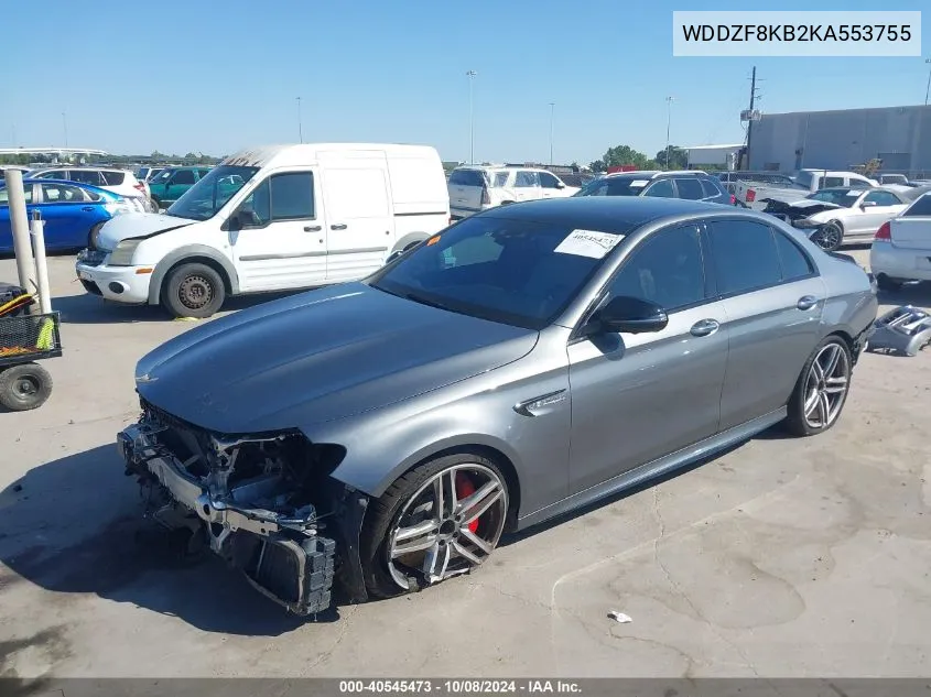 2019 Mercedes-Benz Amg E 63 S 4Matic VIN: WDDZF8KB2KA553755 Lot: 40545473