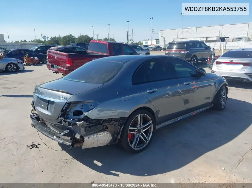 2019 Mercedes-Benz Amg E 63 S 4Matic VIN: WDDZF8KB2KA553755 Lot: 40545473