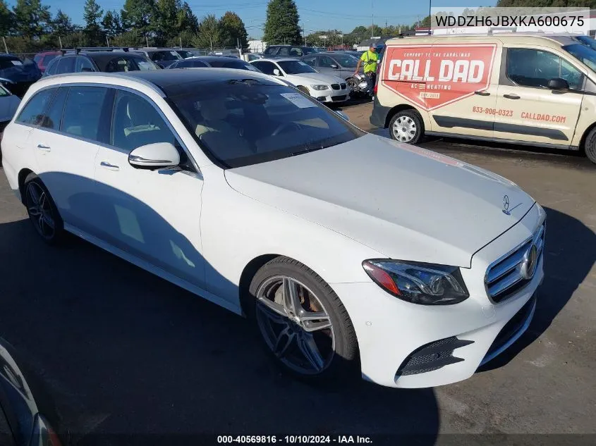 2019 Mercedes-Benz E 450 4Matic VIN: WDDZH6JBXKA600675 Lot: 40569816