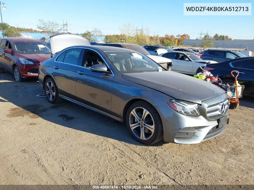 2019 Mercedes-Benz E 300 4Matic VIN: WDDZF4KB0KA512713 Lot: 40597474