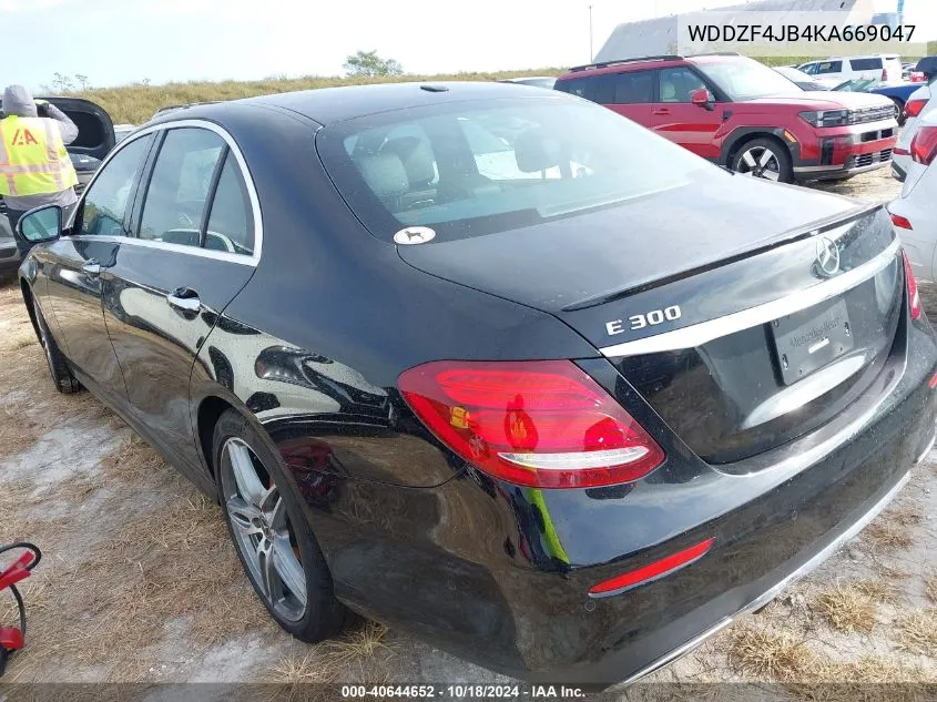 2019 Mercedes-Benz E 300 VIN: WDDZF4JB4KA669047 Lot: 40644652