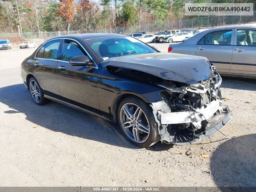 2019 Mercedes-Benz E 450 4Matic VIN: WDDZF6JB8KA490442 Lot: 40667367