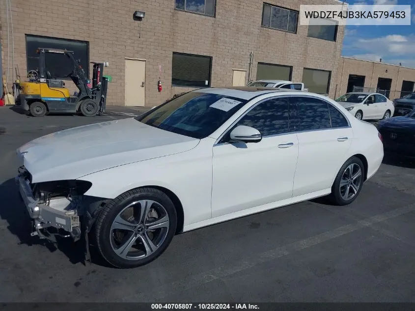 2019 Mercedes-Benz E 300 VIN: WDDZF4JB3KA579453 Lot: 40705807