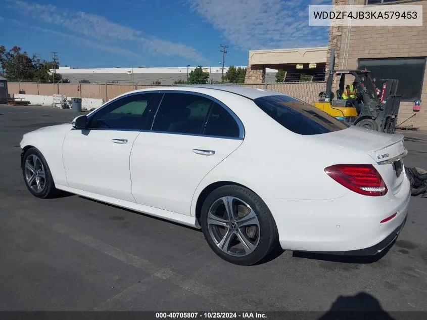 2019 Mercedes-Benz E 300 VIN: WDDZF4JB3KA579453 Lot: 40705807