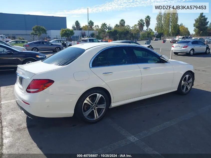 2019 Mercedes-Benz E 300 VIN: WDDZF4JB3KA579453 Lot: 40705807