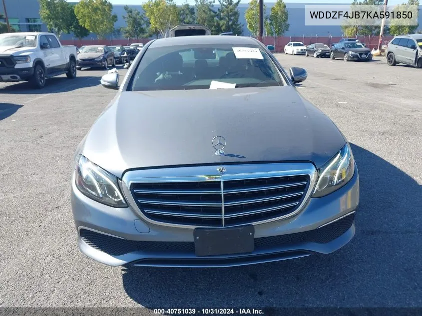 2019 Mercedes-Benz E 300 VIN: WDDZF4JB7KA591850 Lot: 40751039