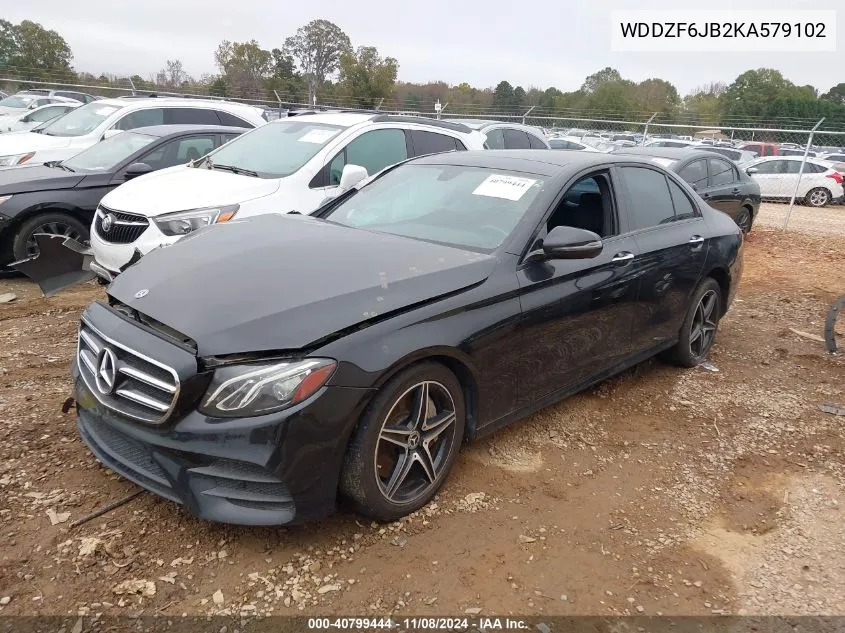 2019 Mercedes-Benz E 450 4Matic VIN: WDDZF6JB2KA579102 Lot: 40799444