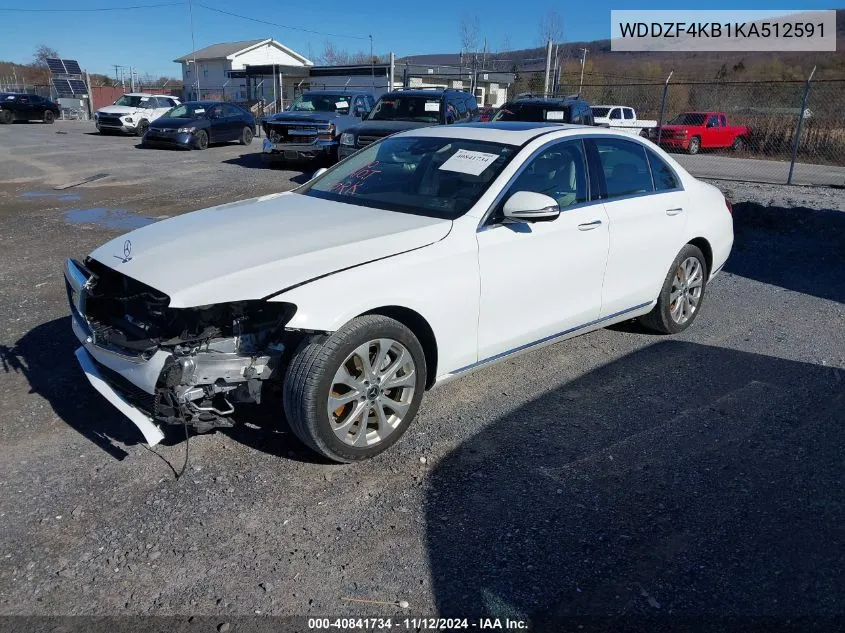 2019 Mercedes-Benz E 300 4Matic VIN: WDDZF4KB1KA512591 Lot: 40841734