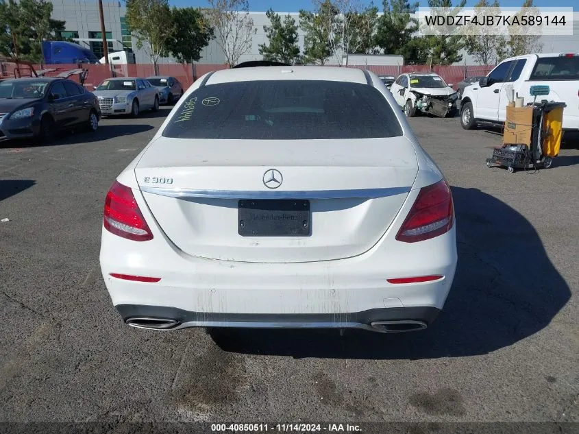 2019 Mercedes-Benz E 300 VIN: WDDZF4JB7KA589144 Lot: 40850511