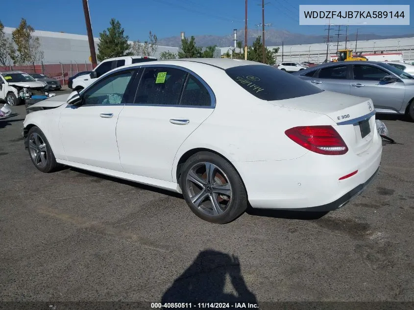 2019 Mercedes-Benz E 300 VIN: WDDZF4JB7KA589144 Lot: 40850511