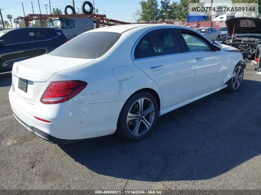 2019 Mercedes-Benz E 300 VIN: WDDZF4JB7KA589144 Lot: 40850511