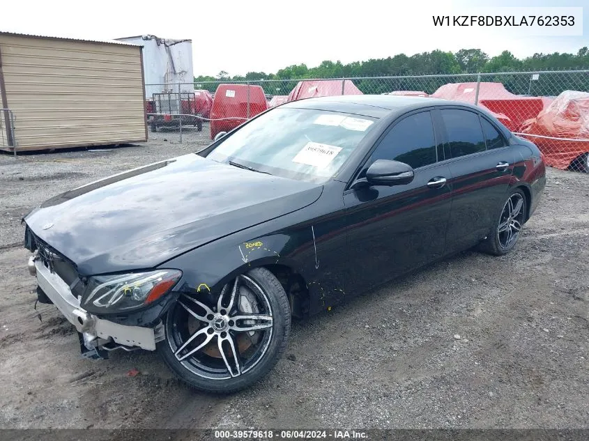 2020 Mercedes-Benz E 350 VIN: W1KZF8DBXLA762353 Lot: 39579618