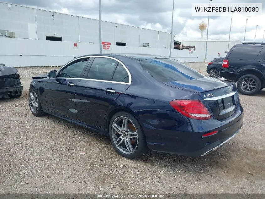 2020 Mercedes-Benz E 350 VIN: W1KZF8DB1LA810080 Lot: 39926455