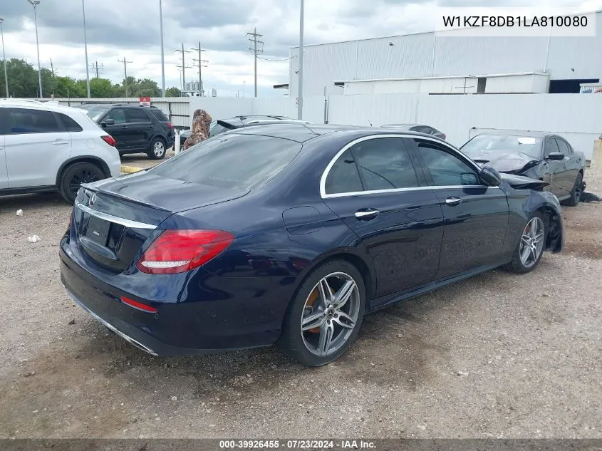 2020 Mercedes-Benz E 350 VIN: W1KZF8DB1LA810080 Lot: 39926455