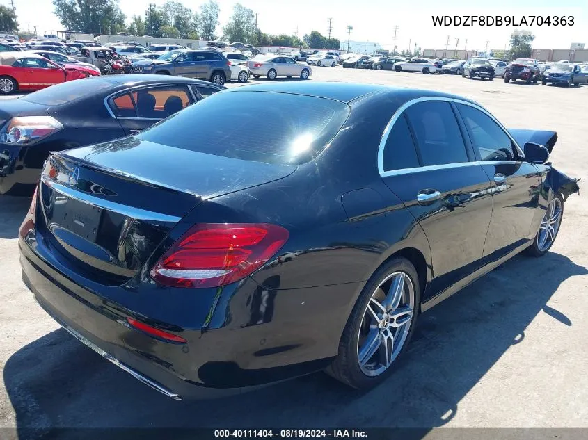 2020 Mercedes-Benz E 350 VIN: WDDZF8DB9LA704363 Lot: 40111404