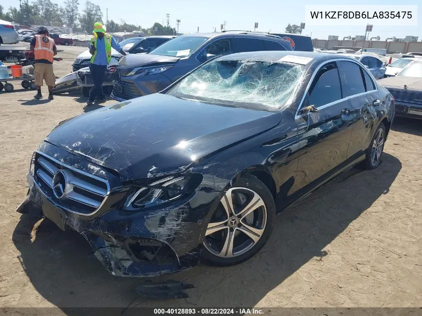 2020 Mercedes-Benz E 350 VIN: W1KZF8DB6LA835475 Lot: 40128893