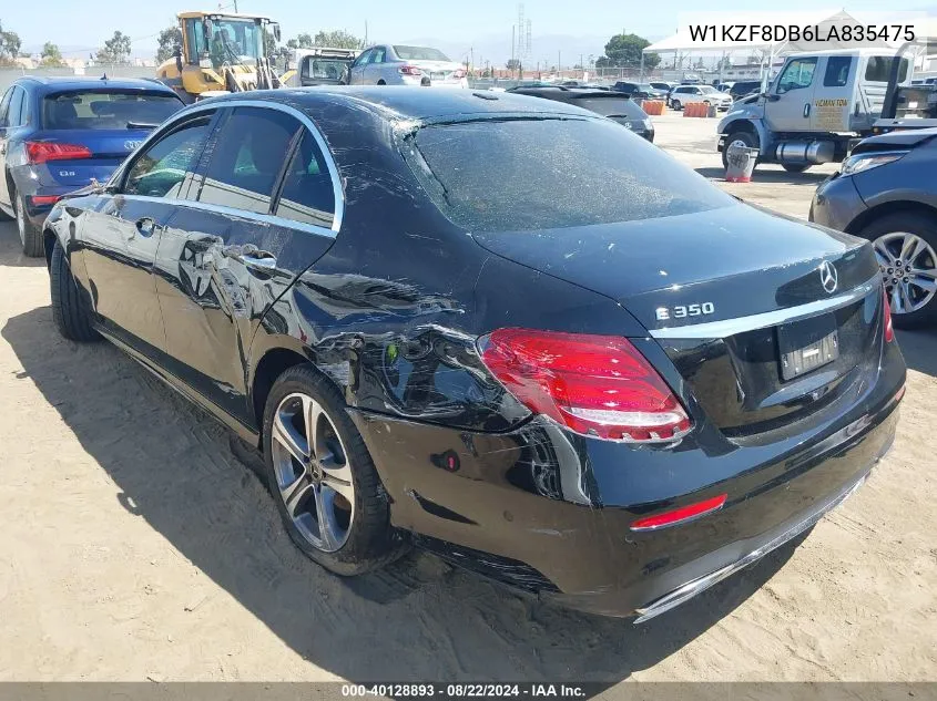 2020 Mercedes-Benz E 350 VIN: W1KZF8DB6LA835475 Lot: 40128893