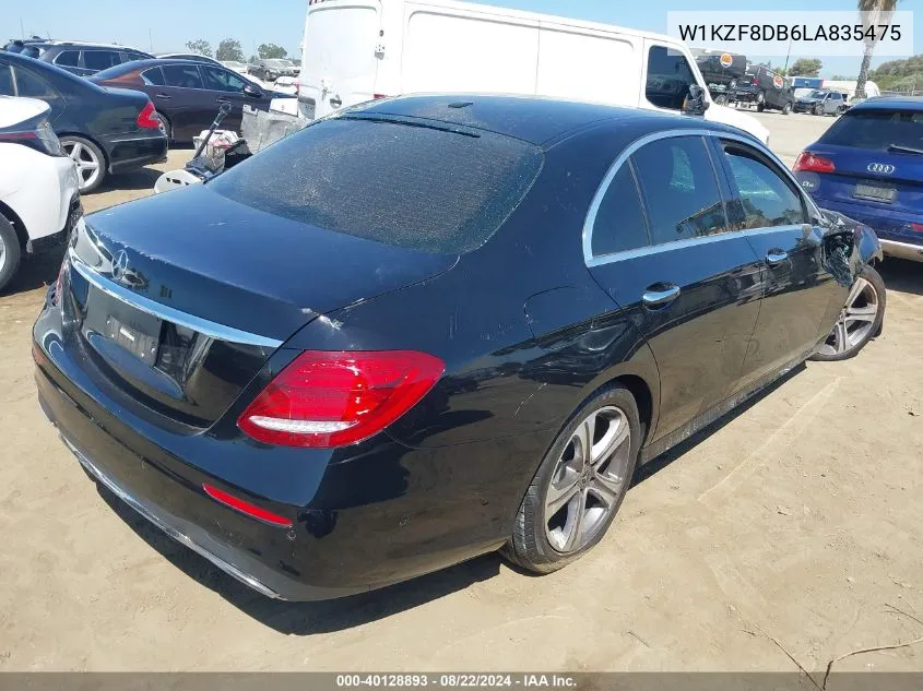 2020 Mercedes-Benz E 350 VIN: W1KZF8DB6LA835475 Lot: 40128893