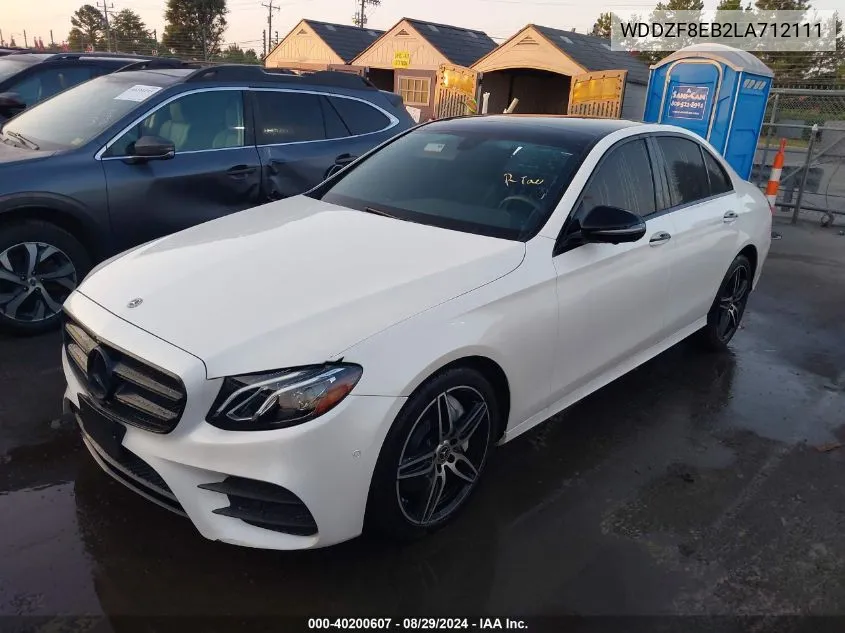 2020 Mercedes-Benz E 350 4Matic VIN: WDDZF8EB2LA712111 Lot: 40200607