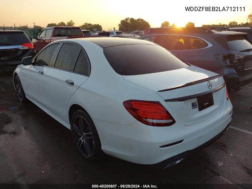 2020 Mercedes-Benz E 350 4Matic VIN: WDDZF8EB2LA712111 Lot: 40200607