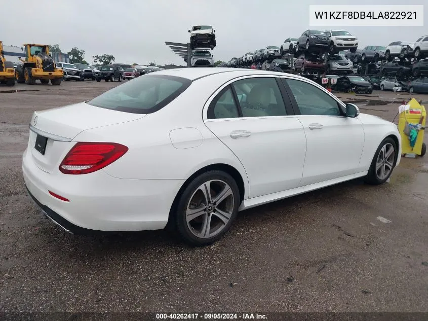 2020 Mercedes-Benz E 350 350 VIN: W1KZF8DB4LA822921 Lot: 40262417