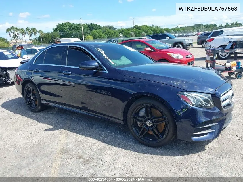 2020 Mercedes-Benz E 350 VIN: W1KZF8DB9LA767558 Lot: 40294064