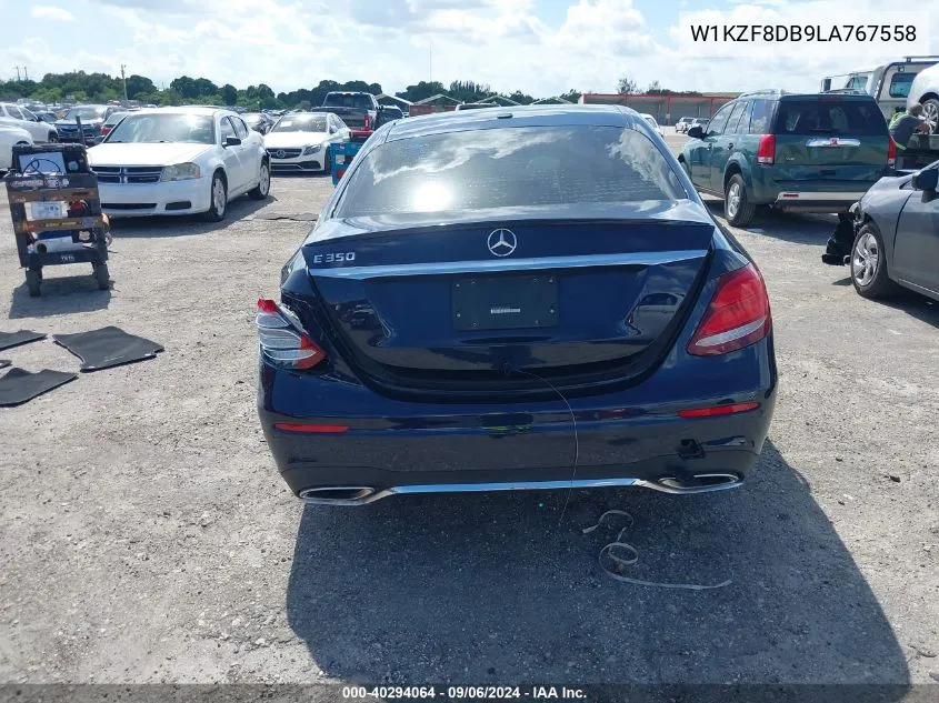 2020 Mercedes-Benz E 350 VIN: W1KZF8DB9LA767558 Lot: 40294064