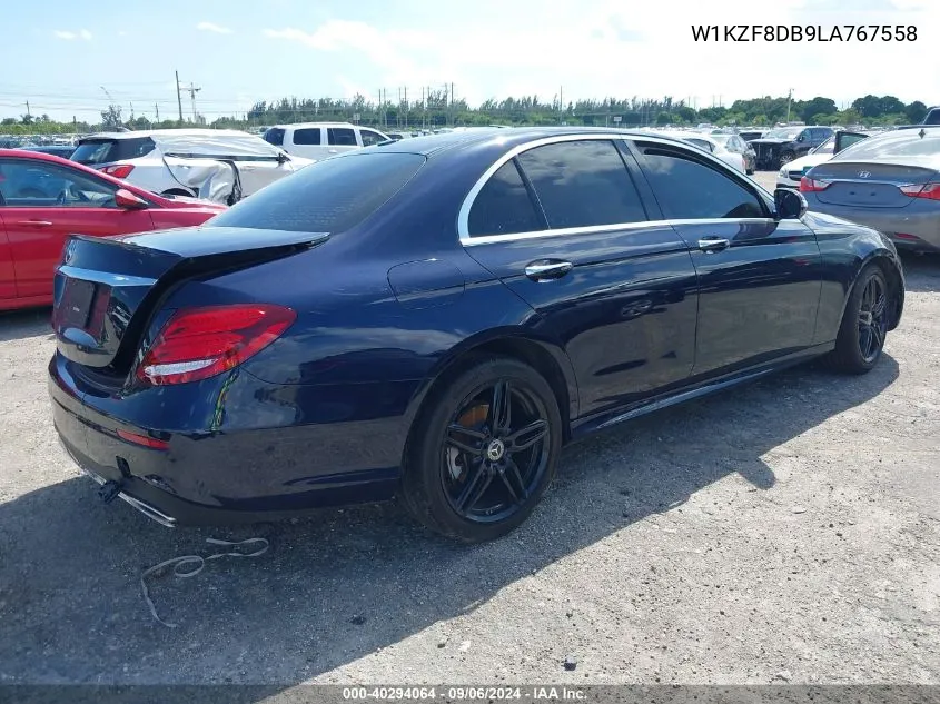 2020 Mercedes-Benz E 350 VIN: W1KZF8DB9LA767558 Lot: 40294064