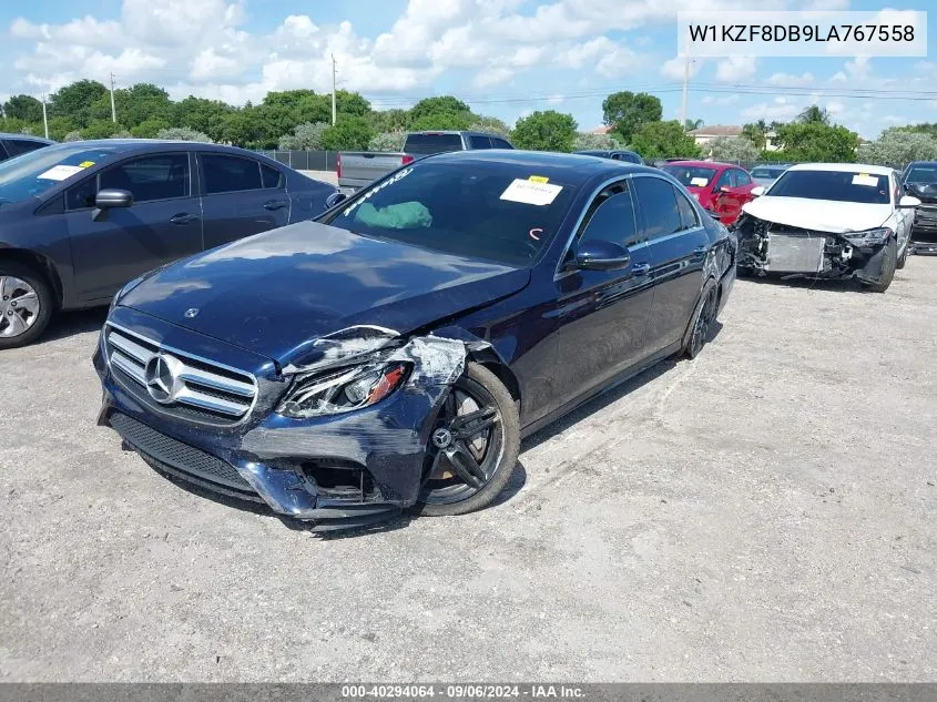 2020 Mercedes-Benz E 350 VIN: W1KZF8DB9LA767558 Lot: 40294064