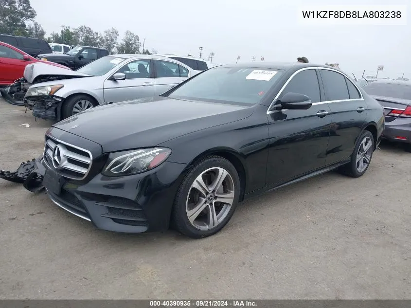 2020 Mercedes-Benz E 350 VIN: W1KZF8DB8LA803238 Lot: 40390935