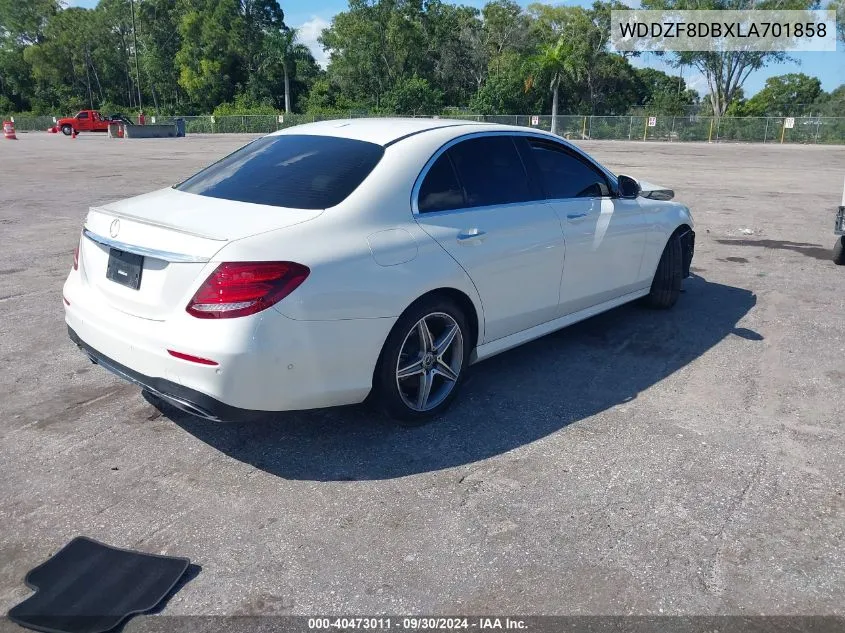 2020 Mercedes-Benz E 350 VIN: WDDZF8DBXLA701858 Lot: 40473011