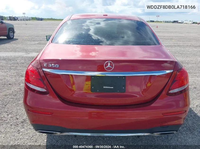 2020 Mercedes-Benz E 350 VIN: WDDZF8DB0LA718166 Lot: 40474365