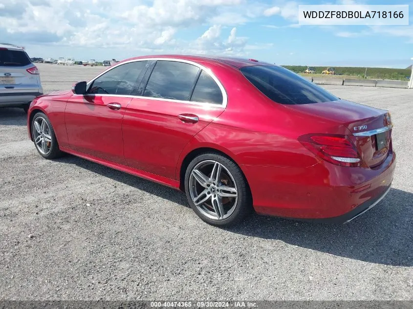 2020 Mercedes-Benz E 350 VIN: WDDZF8DB0LA718166 Lot: 40474365