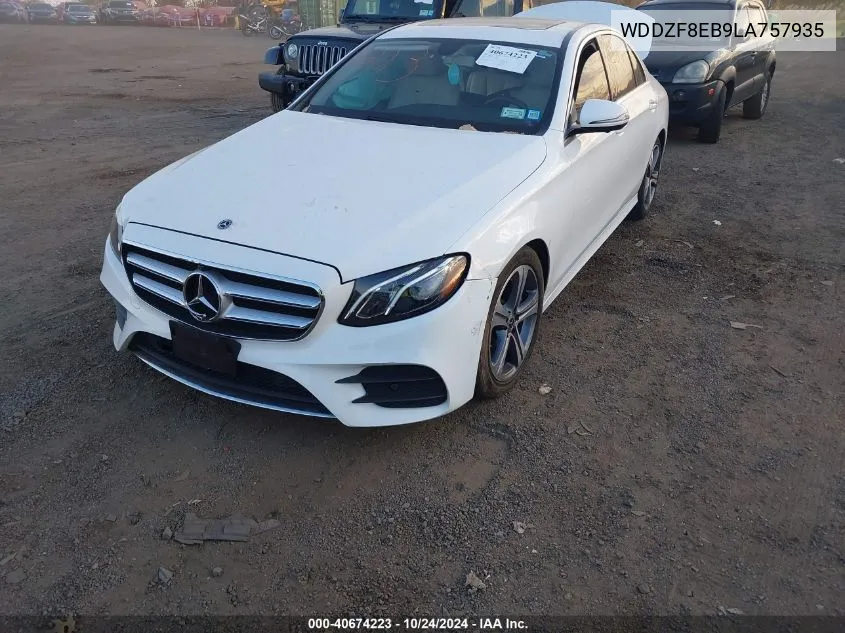 2020 Mercedes-Benz E 350 4Matic VIN: WDDZF8EB9LA757935 Lot: 40674223