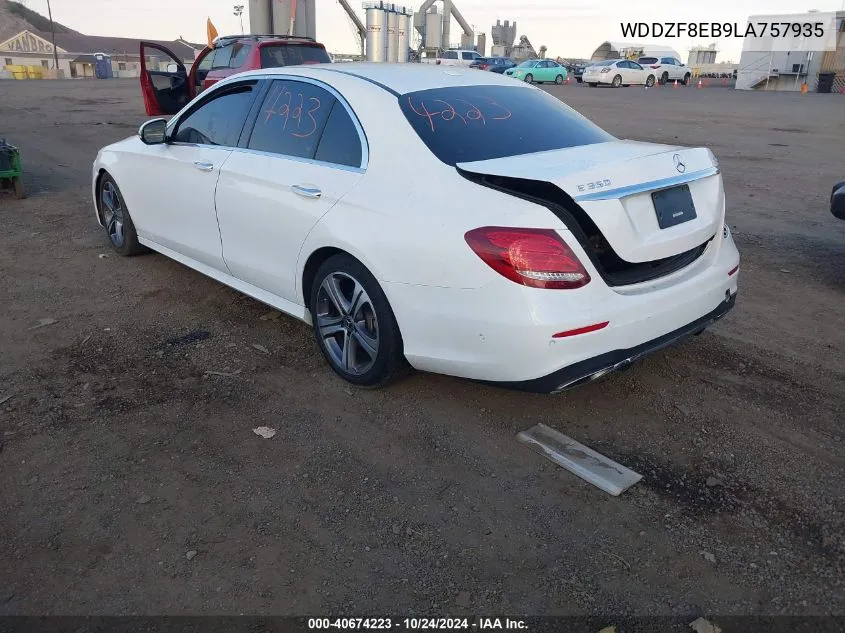 2020 Mercedes-Benz E 350 4Matic VIN: WDDZF8EB9LA757935 Lot: 40674223