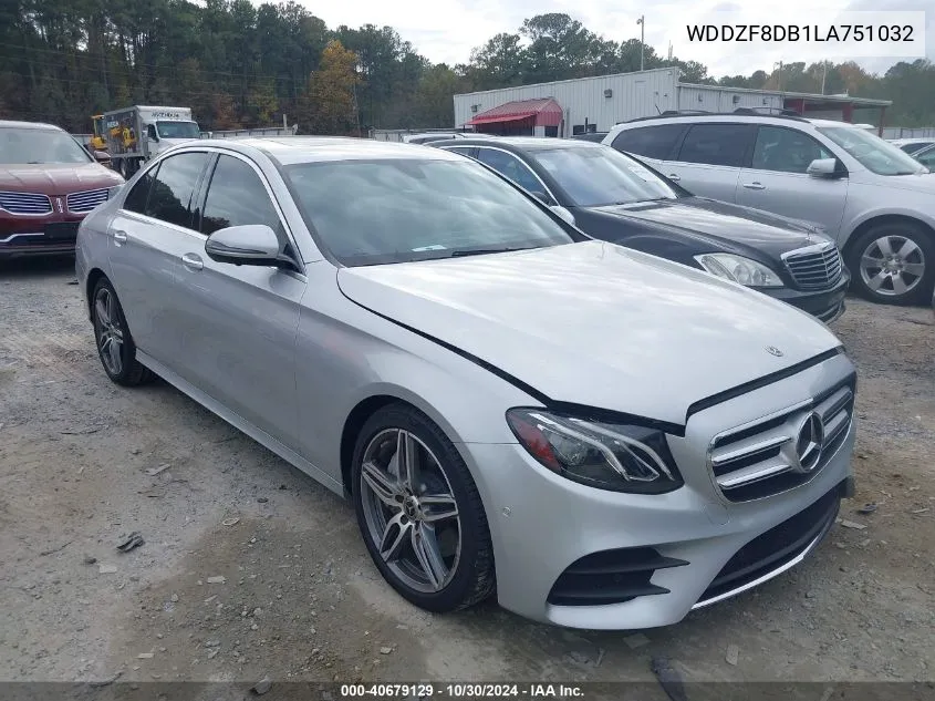 2020 Mercedes-Benz E 350 VIN: WDDZF8DB1LA751032 Lot: 40679129