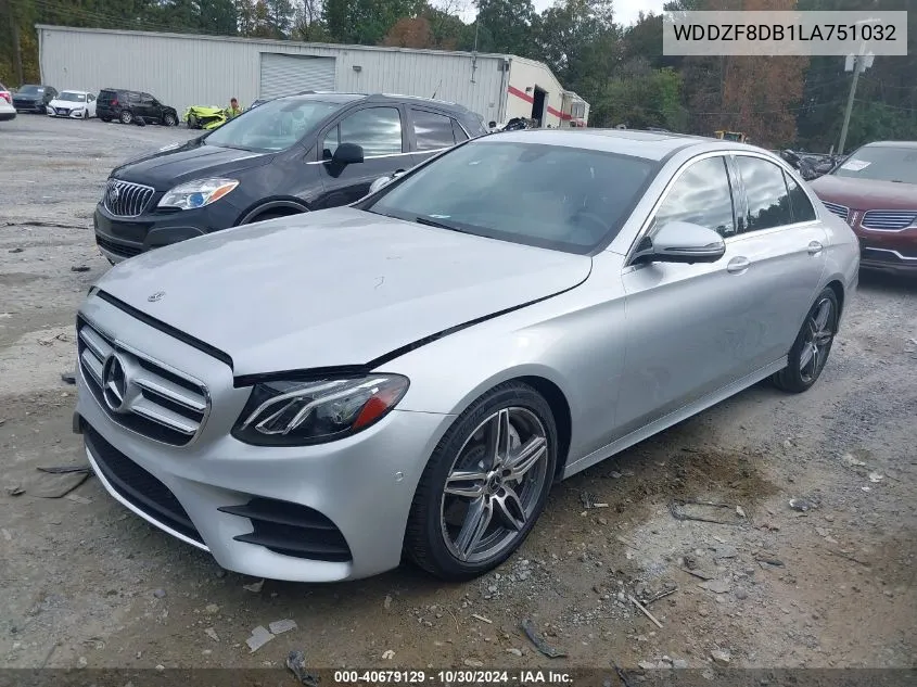 2020 Mercedes-Benz E 350 VIN: WDDZF8DB1LA751032 Lot: 40679129