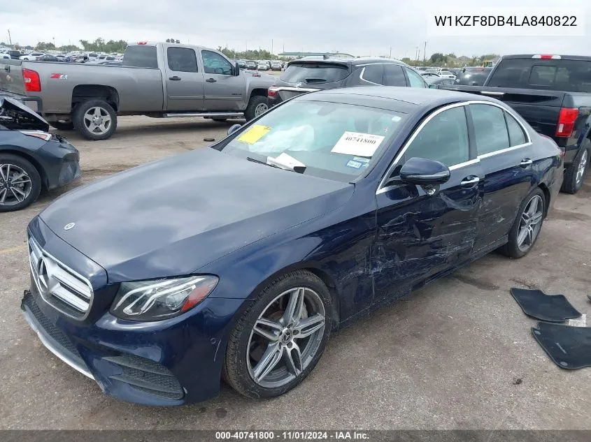 2020 Mercedes-Benz E 350 VIN: W1KZF8DB4LA840822 Lot: 40741800