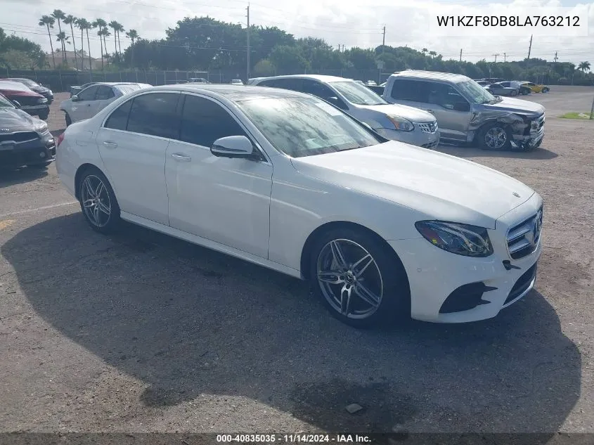 2020 Mercedes-Benz E 350 VIN: W1KZF8DB8LA763212 Lot: 40835035