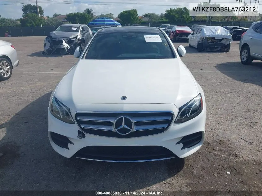 2020 Mercedes-Benz E 350 VIN: W1KZF8DB8LA763212 Lot: 40835035