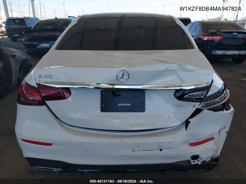 2021 Mercedes-Benz E 350 VIN: W1KZF8DB4MA947824 Lot: 40131163