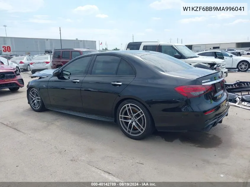 2021 Mercedes-Benz Amg E 53 4Matic VIN: W1KZF6BB9MA996041 Lot: 40142789