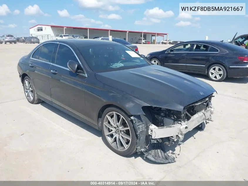 2021 Mercedes-Benz E 350 VIN: W1KZF8DB5MA921667 Lot: 40314914