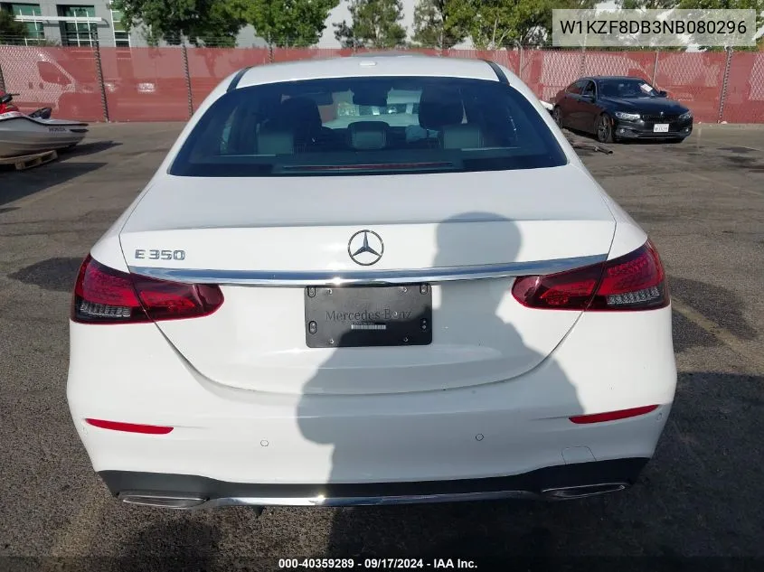 2022 Mercedes-Benz E 350 VIN: W1KZF8DB3NB080296 Lot: 40359289