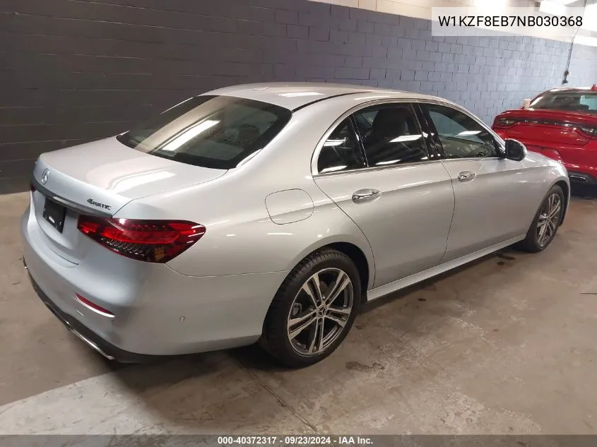 2022 Mercedes-Benz E 350 4Matic VIN: W1KZF8EB7NB030368 Lot: 40372317