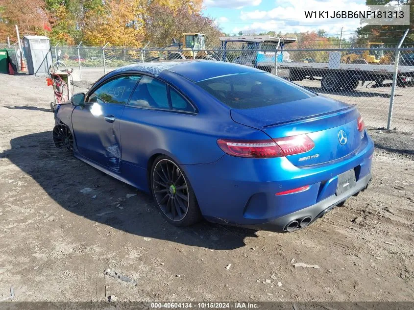 2022 Mercedes-Benz Amg E 53 4Matic VIN: W1K1J6BB6NF181313 Lot: 40604134