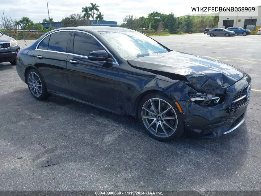 2022 Mercedes-Benz E 350 VIN: W1KZF8DB6NB058969 Lot: 40900668