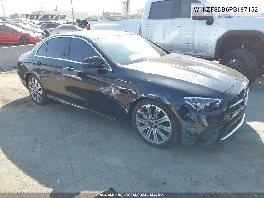 2023 Mercedes-Benz E 350 VIN: W1KZF8DB6PB187152 Lot: 40448185