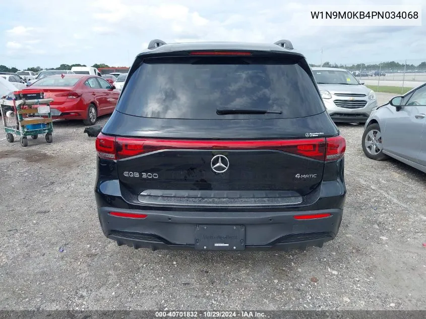 2023 Mercedes-Benz Eqb 300 Suv 4Matic VIN: W1N9M0KB4PN034068 Lot: 40701832