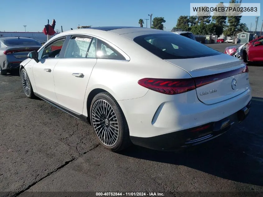 2023 Mercedes-Benz Eqs 580 4Matic VIN: W1KCG4EB7PA023683 Lot: 40752844